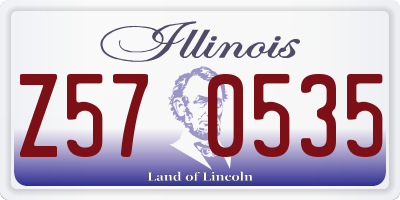IL license plate Z570535