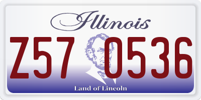 IL license plate Z570536
