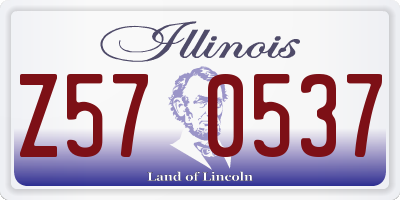 IL license plate Z570537
