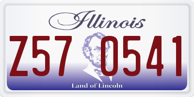 IL license plate Z570541