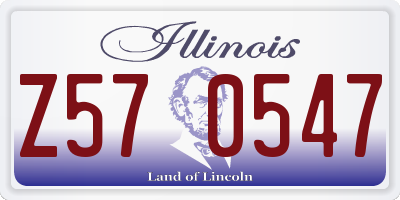 IL license plate Z570547