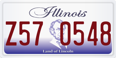 IL license plate Z570548