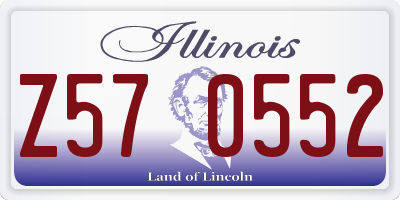 IL license plate Z570552