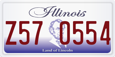 IL license plate Z570554