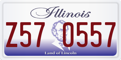 IL license plate Z570557
