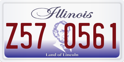 IL license plate Z570561