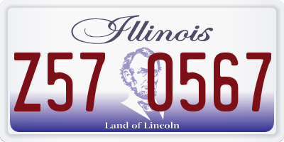IL license plate Z570567