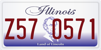 IL license plate Z570571