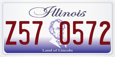 IL license plate Z570572