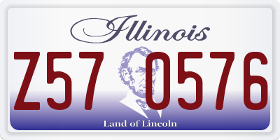 IL license plate Z570576