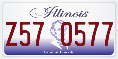 IL license plate Z570577