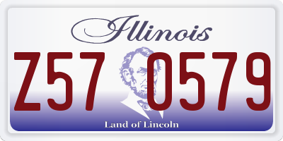 IL license plate Z570579