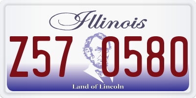 IL license plate Z570580