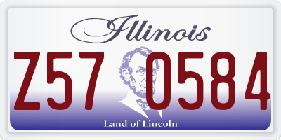 IL license plate Z570584