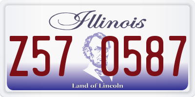 IL license plate Z570587
