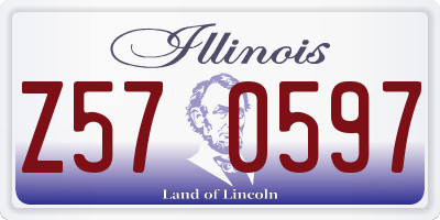 IL license plate Z570597