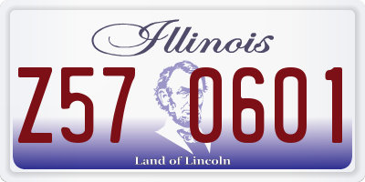 IL license plate Z570601