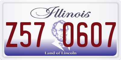 IL license plate Z570607
