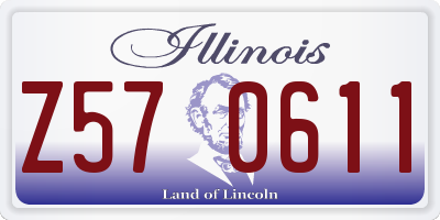 IL license plate Z570611