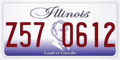 IL license plate Z570612