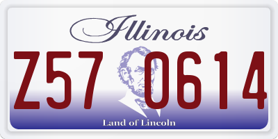 IL license plate Z570614
