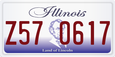 IL license plate Z570617