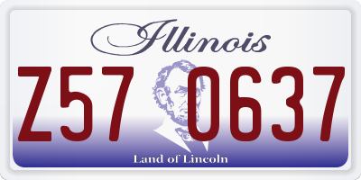IL license plate Z570637