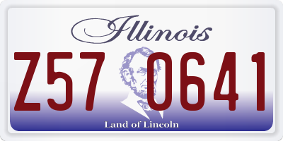IL license plate Z570641
