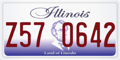 IL license plate Z570642