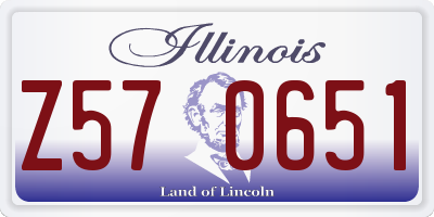 IL license plate Z570651