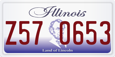 IL license plate Z570653