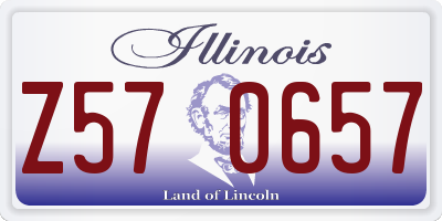 IL license plate Z570657