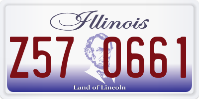 IL license plate Z570661