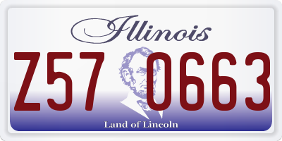 IL license plate Z570663