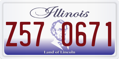 IL license plate Z570671