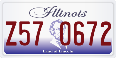 IL license plate Z570672