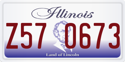 IL license plate Z570673