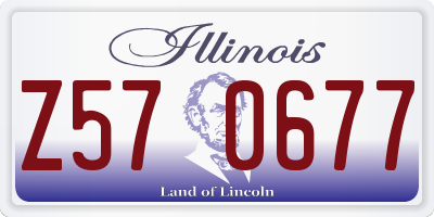 IL license plate Z570677