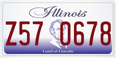 IL license plate Z570678
