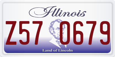 IL license plate Z570679