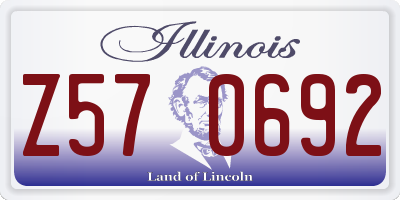 IL license plate Z570692