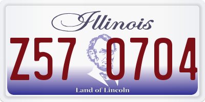 IL license plate Z570704