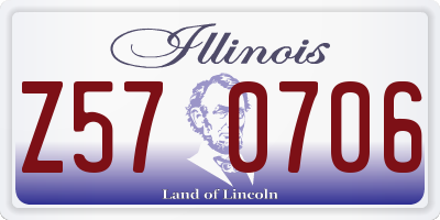 IL license plate Z570706