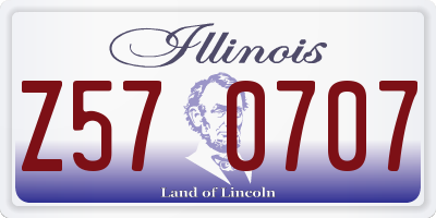 IL license plate Z570707