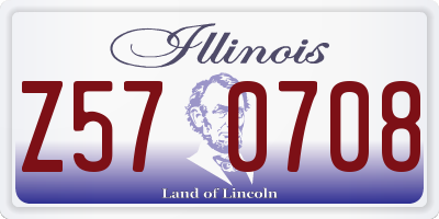 IL license plate Z570708