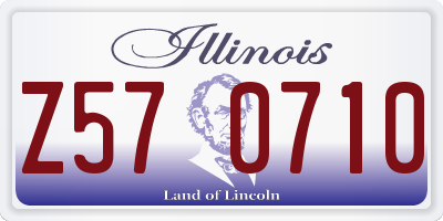 IL license plate Z570710
