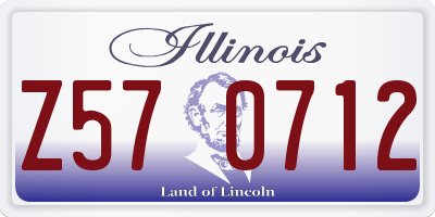 IL license plate Z570712