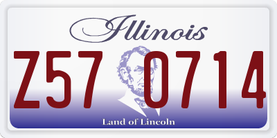 IL license plate Z570714