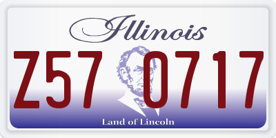 IL license plate Z570717