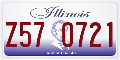 IL license plate Z570721